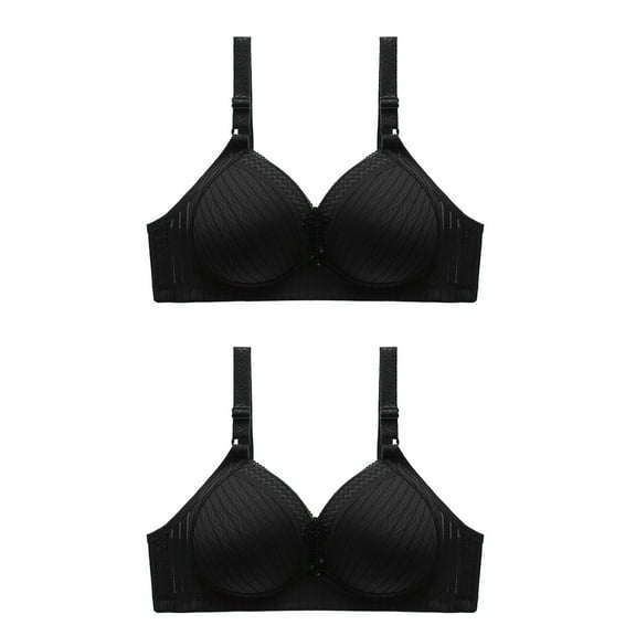 pimelu Bras for Women Push Up Bra for Women Underwire Full Coverage Full Figure Bras Ladies 2pcs Plus Size Comfort Breathable Compression T-shirt Bra Sports Bras for Women High Support