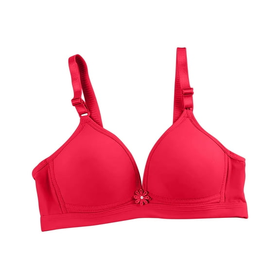 pimelu Bras for Women Push Up Bra for Women Underwire Lightly Lined T-Shirt Bras Ladies Compression Wirefree Comfy Everyday Bra Plus Size Bra