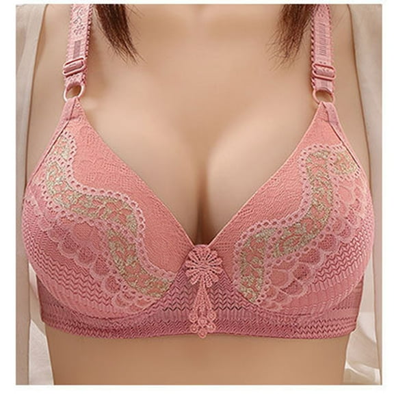pimelu Bras for Women T-Shirt Bras for Women Underwire Lightly Lined Push Up Bra Ladies Comfort Breathable Lace Lace Full Coverage T-shirt Bra Sports Bras