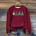 thumbnail image 1 of pimelu Christmas Sweater Clearance Crewneck Sweatshirt for Women Christmas Fashion Xmas Tree Print Plus Size Sweatshirts Top Ladies Long Sleeve Round Neck Pullover Blouses, 1 of 4