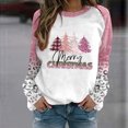 thumbnail image 1 of pimelu Christmas Sweatshirt Clearance Christmas Pink Sweater Womens Merry Christmas Classic Plaid Christmas Tree Print Shirts Girls Crewneck Long Sleeve Pullover Tops, 1 of 4