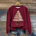 thumbnail image 1 of pimelu Christmas Sweatshirt Clearance Christmas Sweater for Women Plus Size Long Sleeve Crewneck Sweatshirt Tops Ladies Fashion Christmas Tree Graphics Pullover Shirts, 1 of 4