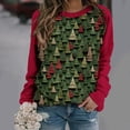 thumbnail image 1 of pimelu Christmas Sweatshirt Clearance Cute Christmas Shirts for Women Fashion Color Block Christmas Graphics Sweatshirt Laides Round Neck Raglan Long Sleeve Pullover Tops, 1 of 3