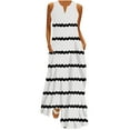 thumbnail image 1 of pimelu Dresses for Women Summer Dresses for Women 2024 Loose Beach Boho Tank Long Dresses with Pocket Summer Formal Striped Print Sleeveless V-Neck Womens Maxi Sundresses, 1 of 5
