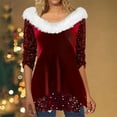 thumbnail image 1 of pimelu Pullover for Women Going out Tops for Women Night Party Club Fashion Sparkly Sequin Patchwork Tunic Tops Spring Plush Neck Long Sleeve Pullover Blouses, 1 of 6