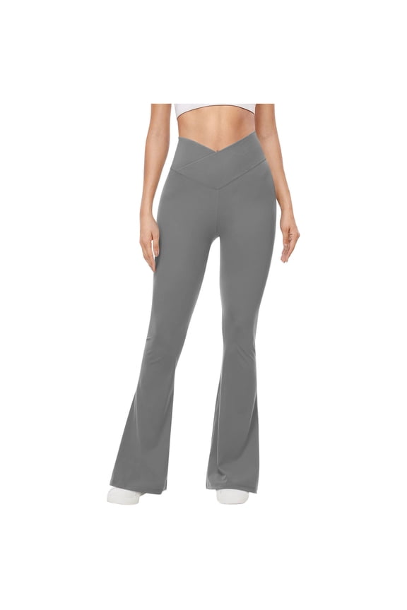 Stretchy Flare Leggings for Women Vintage Leopard Print Wide Leg High Waisted Yoga Pants Boho Stretchy Casual Trouser Workout Pants
