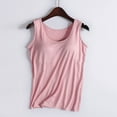 thumbnail image 1 of pimelu Tank Tops for Women Womens Tops Breathable Comfy Loose Plus Size Seamless Workout Tank with Padded Trendy Solid Sleeveless 3/4 Length Sleeve Womens Tops, 1 of 4