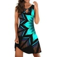 thumbnail image 1 of pimelu Sundresses for Women Casual Summer-Beach Dresses for Women Casual Summer Sleeveless Knee Length Midi Dress Boho Floral Strappy Halter Neck Tunic Dress 2024 Womens Dresses Clothes, 1 of 5