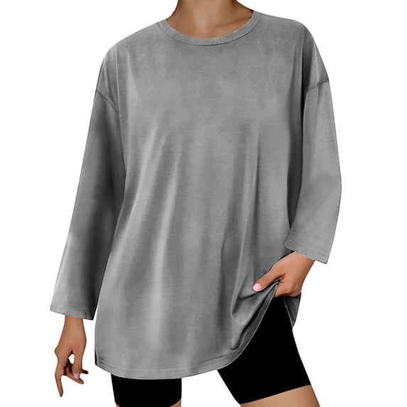 pimelu Womens Tops Dressy Casual Winter Fall Lightweight Comfy Oversized Pullover Shirts Vintage Raglan Long Sleeve Crewneck Tops Weelky