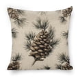 thumbnail image 1 of pine cone pine tree Linen toss pillowcase decoration pillowcase gifting preferred 18x18 inch cushion cover sofa pillowcase sofa bedroom living room car, 1 of 8
