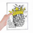 thumbnail image 1 of pineapple line drawing fruit king notebook loose diary refillable journal statiry, 1 of 3