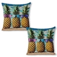thumbnail image 1 of pineapples sunglasses surfboardslinen throw pillowcase decoration pillowcase gifting preferred 24x24 inch cushion cover 2 sets sofa pillowcase sofa bedroom living room car, 1 of 8