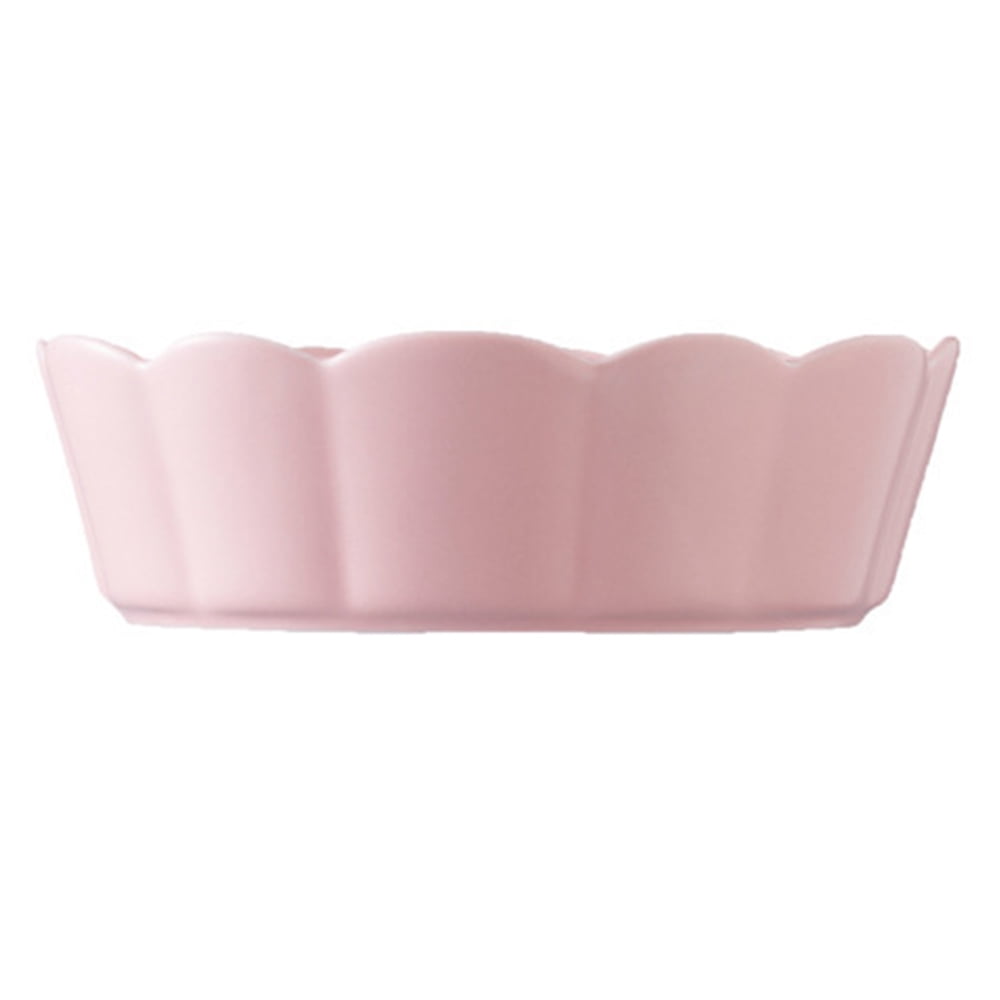pink--Creative Pet Ceramic Bowl Flower Cat Bowl Large Dog Bowl Anti-Overturning Pet Bowl