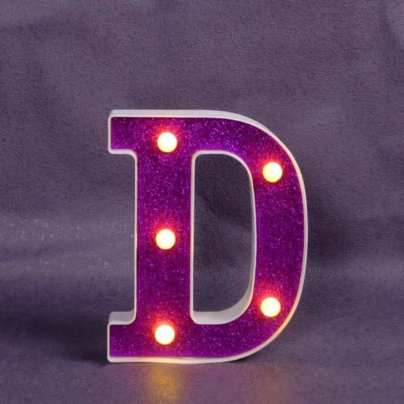 pink LED Letter Lights - Glitter Alphabet Sign, Battery Powered Light Up Letters for Girls Bedroom, Birthday Party, Wedding & Home Wall Decor