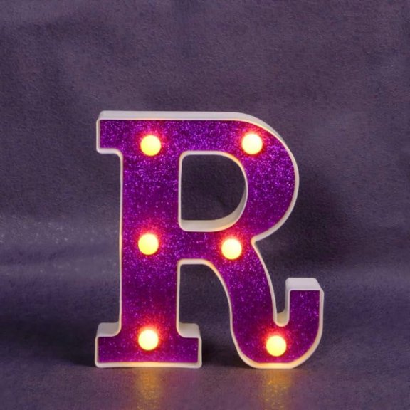 pink LED Letter Lights - Glitter Alphabet Sign, Battery Powered Light Up Letters for Girls Bedroom, Birthday Party, Wedding & Home Wall Decor