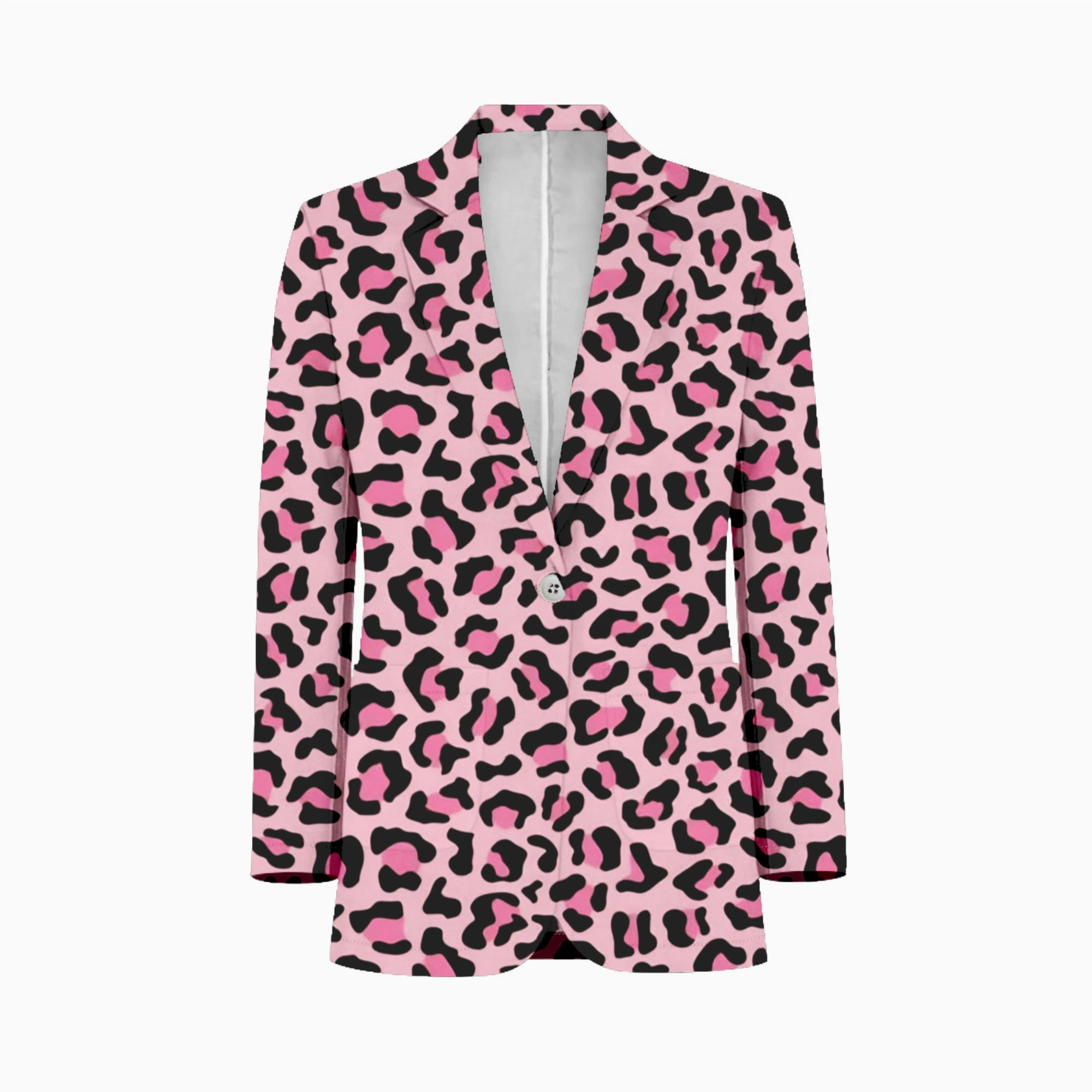 pink leopard print Men Blazers Slim Clothing Summer Jacket Man