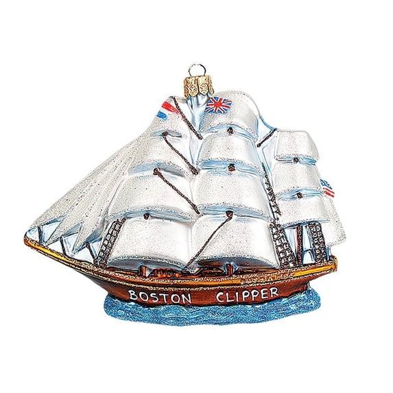 pinnacle peak trading co pinnacle peak glass northern light clipper ship christmas ornament