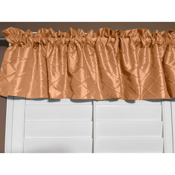 pintuck taffeta window valance 52 wide champagne