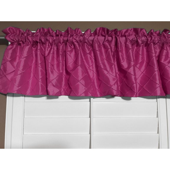 pintuck taffeta window valance 52 wide fuchsia