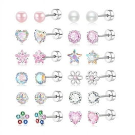 Surgical Steel Pink Star Helix Barbell Surgical Steel Pink Star Helix Barbell