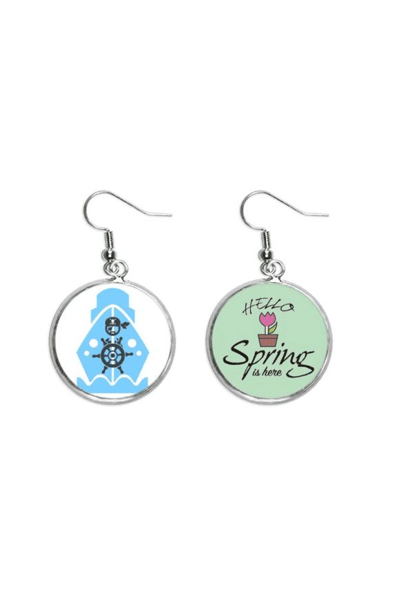 pirate stee wheel ship navigation decoration dangle season sp earring jewelry