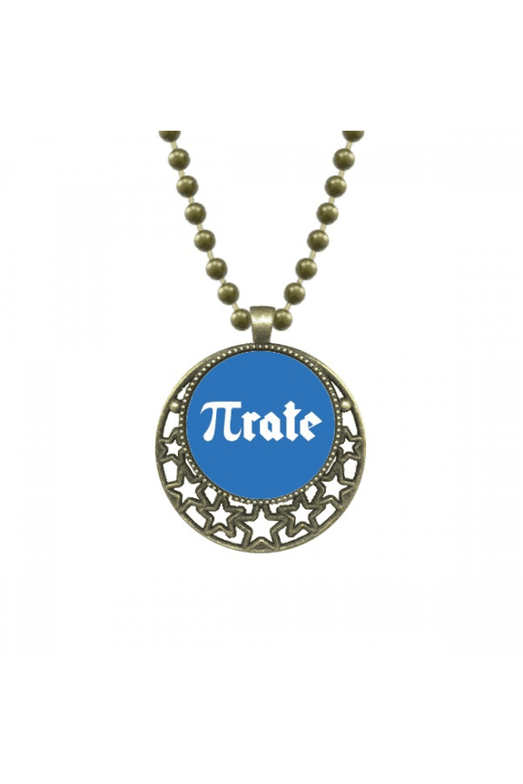 pirate word english calculation pendant star necklmoon chain jewelry