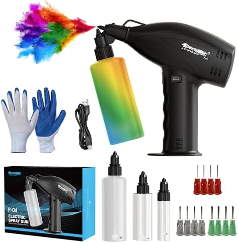 pistola de pintura electrica Handheld Electric Spray Paint Gun High-Power Equipment Portable Cordless Spray Gun for Painting Cars,Furniture, Fence, Garden Chairs etc and DIY(4 Gear)