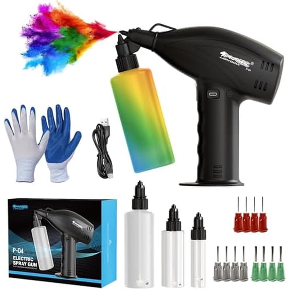 pistola de pintura electrica Handheld Electric Spray Paint Gun High-Power Equipment Portable Cordless Spray Gun for Painting Cars,Furniture, Fence, Garden Chairs etc and DIY(4 Gear)