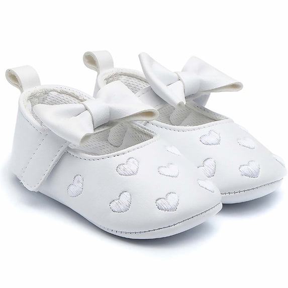 piuwrlz Antis Slip Shoes For Toddler Girls Baobao Shoes Solid Color Prewalker Soft Antiskid Soft Sole Babys Shoe White Size 12-15Months