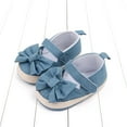 thumbnail image 1 of piuwrlz Antis Slip Shoes For Toddler Girls Bow Knot Prewalker Soft Antiskid Soft Sole Babys Shoe Blue Size 11, 1 of 6