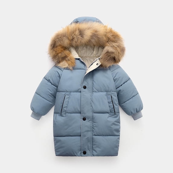 piuwrlz Baby Long Sleeve Outerwear Jacket for Toddler Boys Girls Coats Cotton Blue Size 6-7 Years