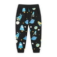 thumbnail image 1 of piuwrlz Boys Long Sweatpants for Baby Pants Printed Pocket Trousers A Black Size 6 Years, 1 of 2