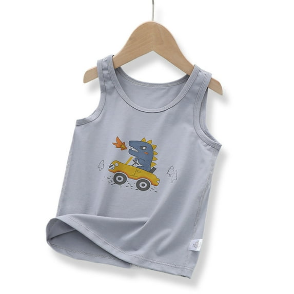 piuwrlz Children Girls Boys Sleeveles Tank Tops for Toddler Refreshing Vest Loose Round Neck Pullover Multicolor Size 9 Years