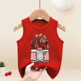 thumbnail image 1 of piuwrlz Children Girls Boys Sleeveles Tank Tops for Toddler Refreshing Vest T-Shirt Round Neck Pullover Red Size 10 Years, 1 of 3