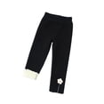 thumbnail image 1 of piuwrlz Girls Boys Winter Thick Velvet Pants for Kids Long Plush Cotton Sweatpants Black Size 8 Years, 1 of 3