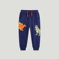 thumbnail image 1 of piuwrlz Girls Sweatpants for Baby Pants Printed Fashionable Loose Pocket Trousers A Navy Size 90, 1 of 6