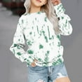 thumbnail image 1 of piuwrlz Hoodies for Girls Long Tops Sleeve Printed Hoodie Long Sleeves Without a Hat Sweater Green Size 11-12 Years, 1 of 5