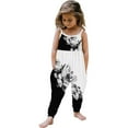 thumbnail image 1 of piuwrlz Jumpsuit for Kid/Toddler Girls Printed Sling Backless Sleeveless Children's One Piece Overall Suit Black Size 1-2 Years, 1 of 5