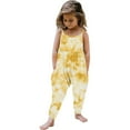thumbnail image 1 of piuwrlz Jumpsuit for Kid/Toddler Girls Printed Sling Backless Sleeveless Children's One Piece Overall Suit Yellow Size 4-5 Years, 1 of 5