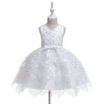 thumbnail image 1 of piuwrlz Kid Girls Unibody Princess Dress Dress Sleeveless Dress Skirts One Piece Skirt Set White Size 1Y, 1 of 5