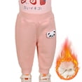thumbnail image 1 of piuwrlz Kids Winter Plush Pants for Girls Boys Long Thick Velvet Cotton Sweatpants Pink Size 18 Months, 1 of 7