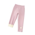 thumbnail image 1 of piuwrlz Kids Winter Plush Pants for Girls Boys Long Thick Velvet Cotton Sweatpants Pink Size 4 Years, 1 of 5