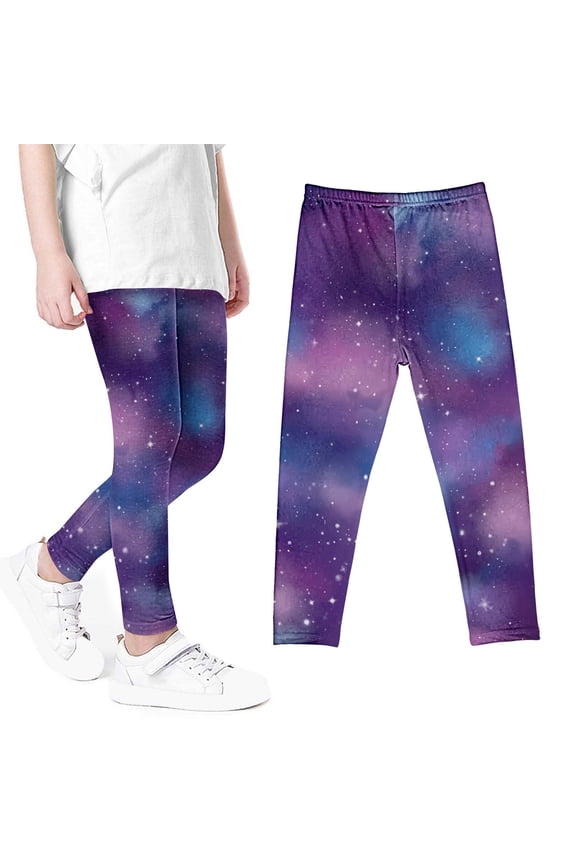 Long Pants for Toddler Girls Printed Anti-Mosquito Summer Children's Casual Pants Multicolor Size 5-6 Years