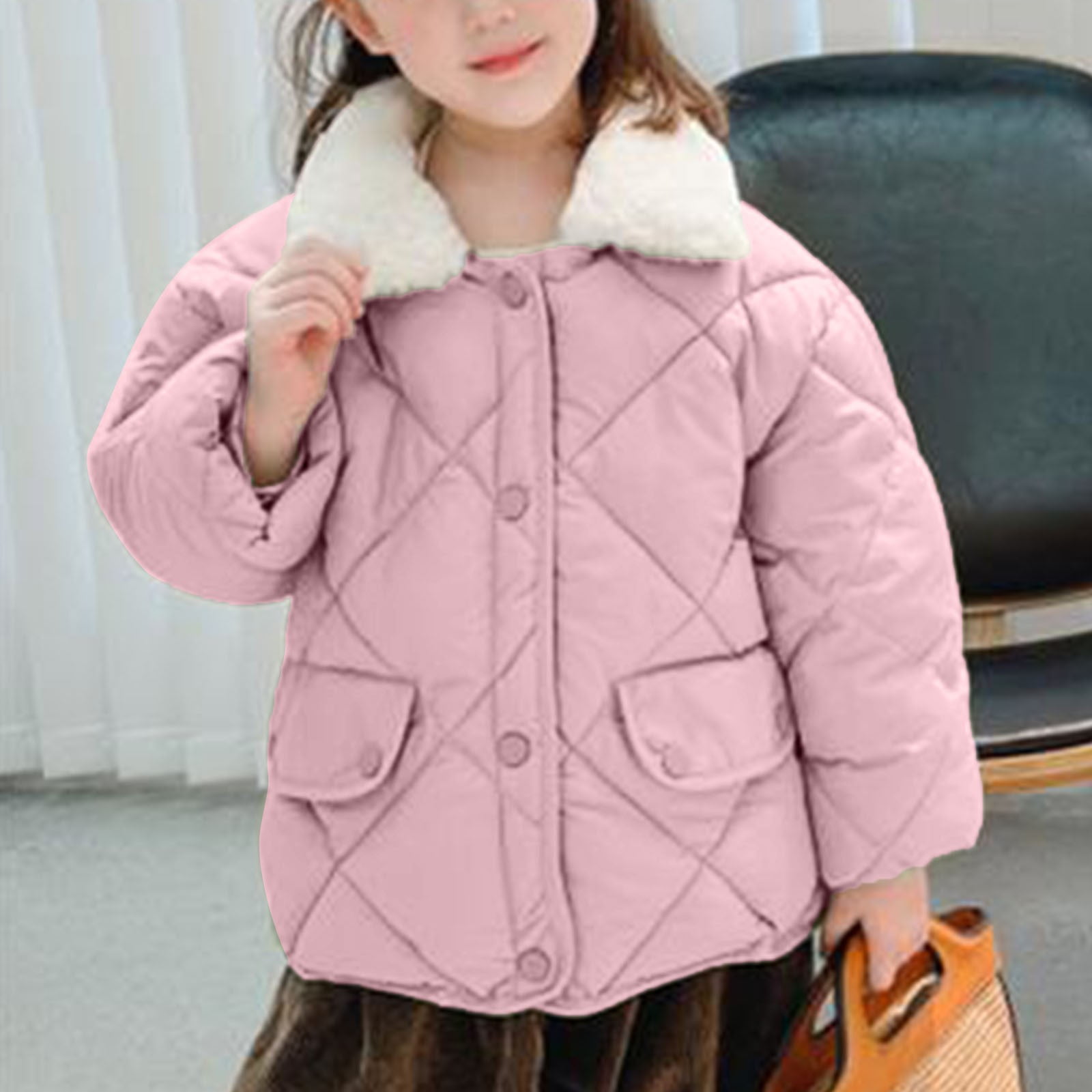 piuwrlz Long Sleeve Coat for Little Girls Jacket Tops Cotton Shirt