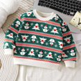 thumbnail image 1 of piuwrlz Long Sleeve Sweaters for Girls Boys Printed Sweatshirt Christmas Round Neck Without a Hat Hoodie Green Size 6 Years, 1 of 3