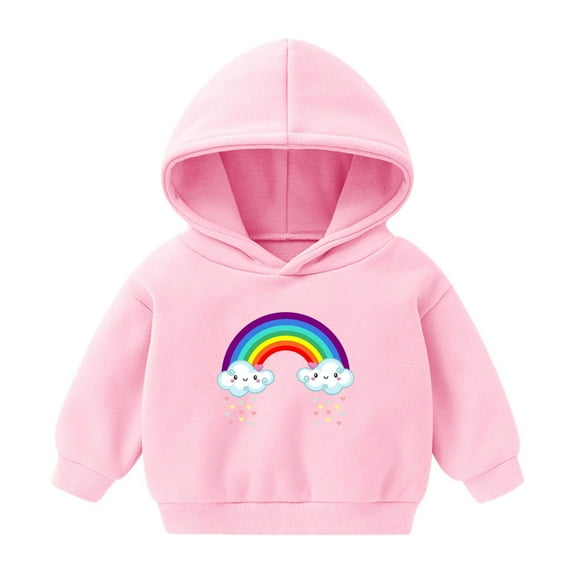 piuwrlz Long Sleeve Sweatshirt for Girls Boys Printed Hoodie New Without a Hat Hoodie Pink Size 7 Years