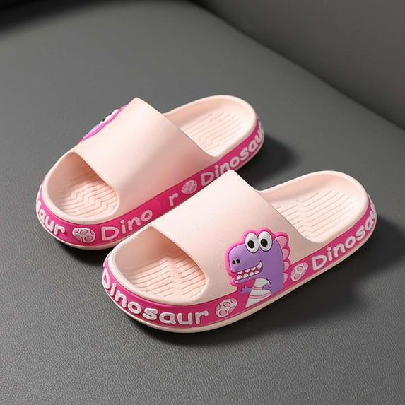piuwrlz Newborn Boys/Girls Slippers Non-Slip Soft Sole Children's shoes Cute Cartoons Shoes Pink Size 7-8 Years