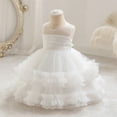 thumbnail image 1 of piuwrlz Ones Piece Dress for Kid Girls Dress Sleeveless Dress Skirts One Piece Skirt Set White Size 7M, 1 of 6