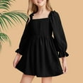 thumbnail image 1 of piuwrlz Ones Piece Dress for Kid Girls Flower Skirts One Piece Skirt Set Black Size 8Y, 1 of 4