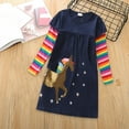 thumbnail image 1 of piuwrlz Ones Piece Dress for Kid Girls Skirts One Piece Skirt Set Navy Size 4Y, 1 of 8